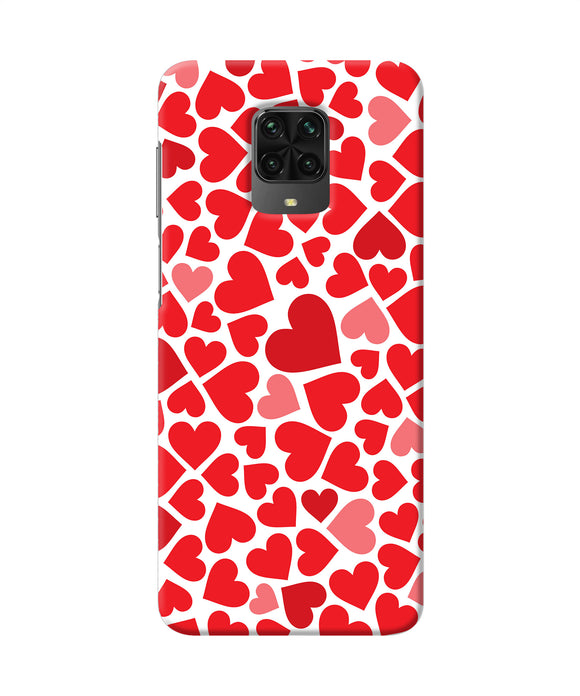 Red Heart Canvas Print Poco M2 Pro Back Cover