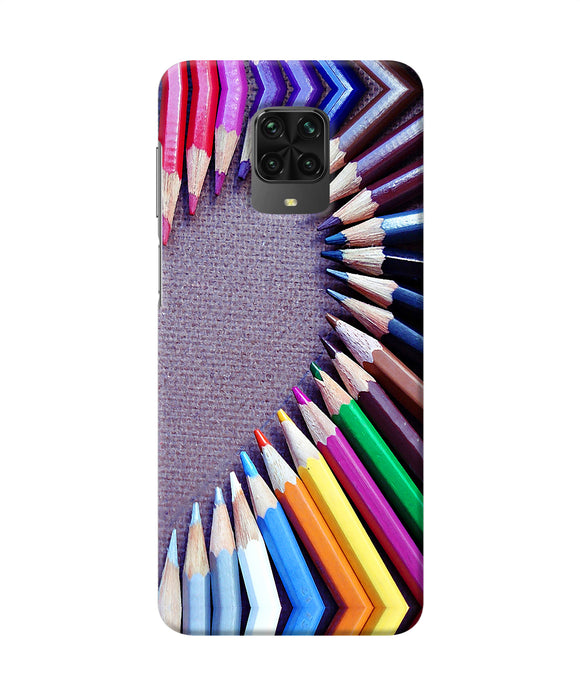 Color Pencil Half Heart Poco M2 Pro Back Cover