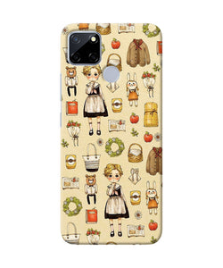 Canvas Girl Print Realme C12 / Narzo 20 Back Cover