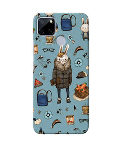 Canvas Rabbit Print Realme C12 / Narzo 20 Back Cover