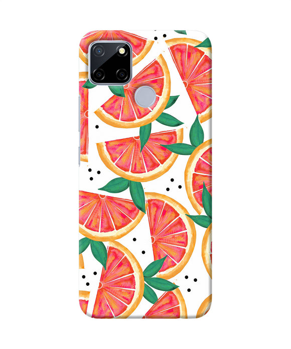 Abstract Orange Print Realme C12 / Narzo 20 Back Cover