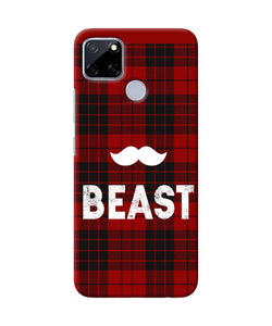 Beast Red Square Realme C12 / Narzo 20 Back Cover