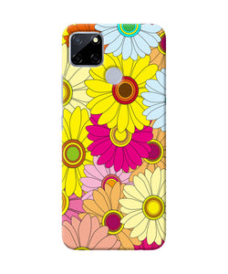 Abstract Colorful Flowers Realme C12 / Narzo 20 Back Cover