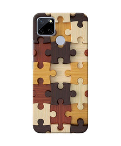 Wooden Puzzle Realme C12 / Narzo 20 Back Cover