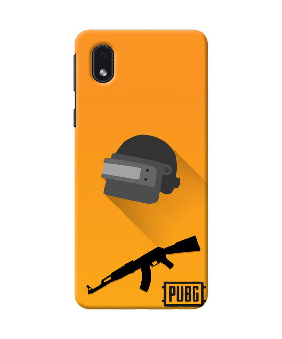PUBG Helmet and Gun Samsung M01 Core Real 4D Back Cover