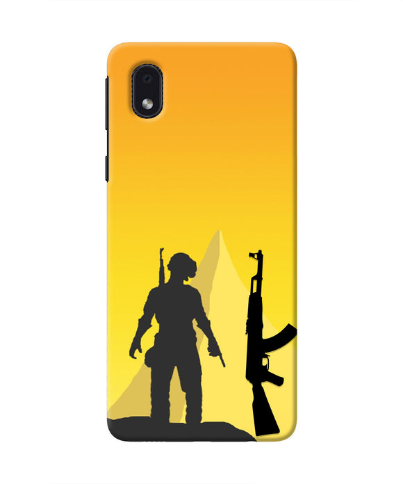 PUBG Silhouette Samsung M01 Core Real 4D Back Cover