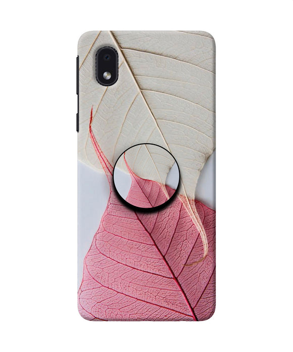 White Pink Leaf Samsung M01 Core Pop Case