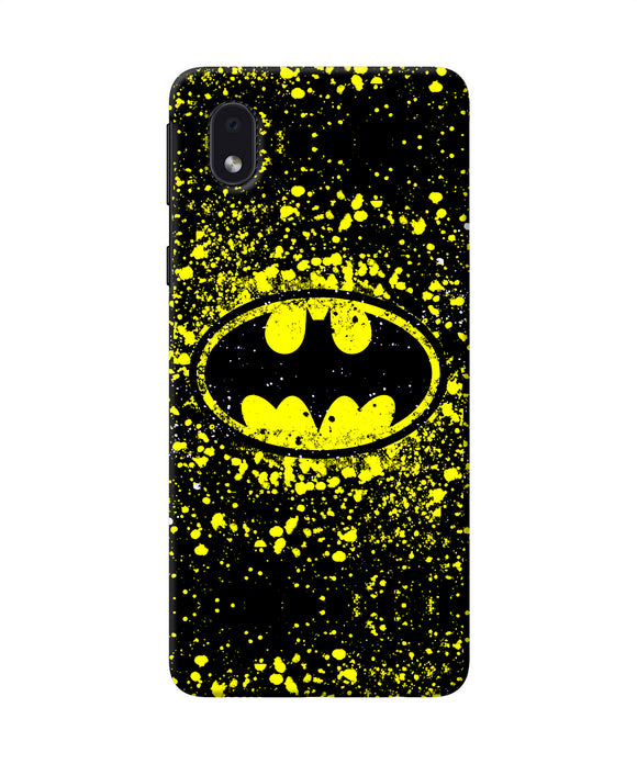 Batman Last Knight Print Yellow Samsung M01 Core Back Cover