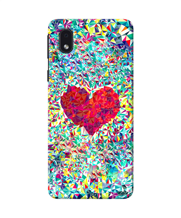 Red Heart Print Samsung M01 Core Back Cover