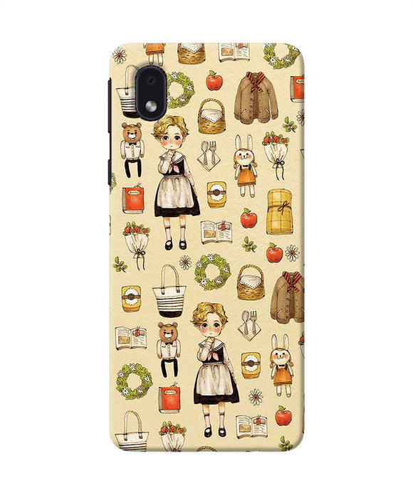 Canvas Girl Print Samsung M01 Core Back Cover