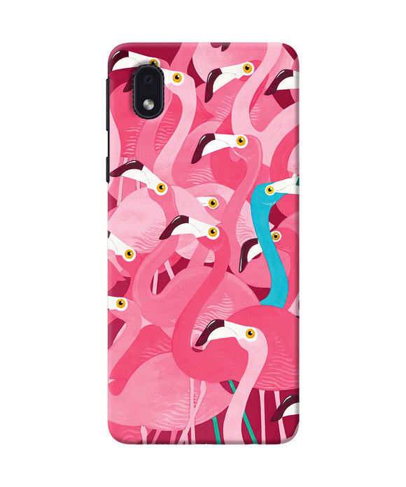 Abstract Sheer Bird Pink Print Samsung M01 Core Back Cover
