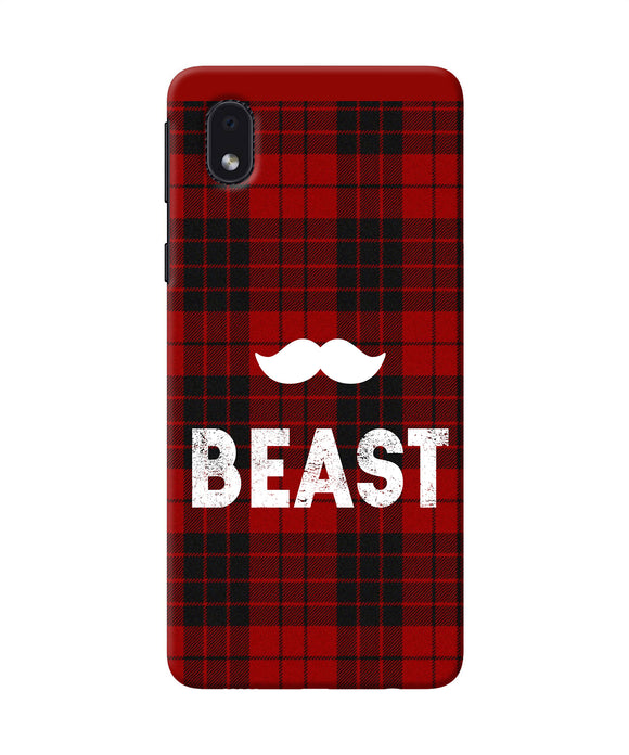Beast Red Square Samsung M01 Core Back Cover