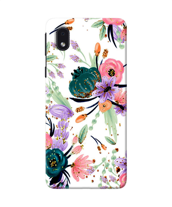 Abstract Flowers Print Samsung M01 Core Back Cover