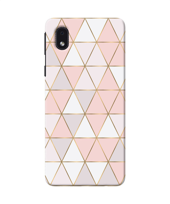 Abstract Pink Triangle Pattern Samsung M01 Core Back Cover