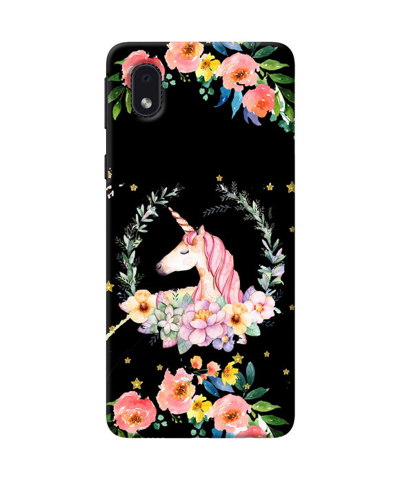 Unicorn Flower Samsung M01 Core Back Cover