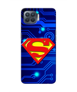 Superman Abstract Oppo F17 Pro Real 4D Back Cover