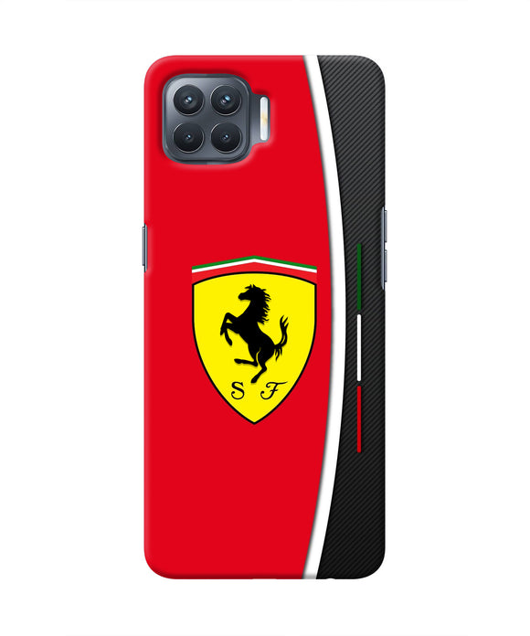 Ferrari Abstract Red Oppo F17 Pro Real 4D Back Cover