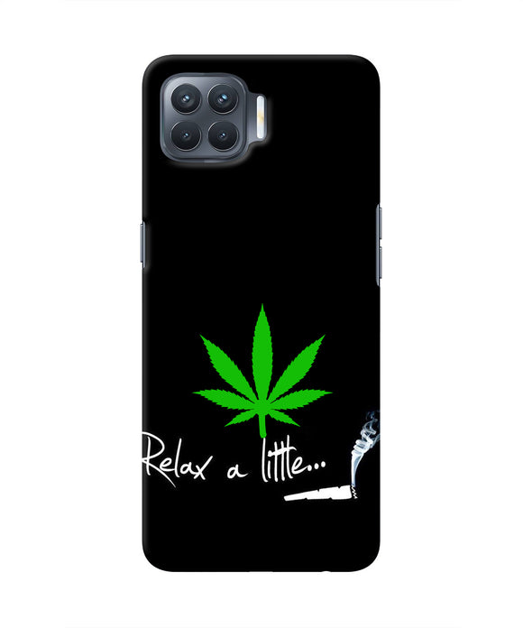 Weed Relax Quote Oppo F17 Pro Real 4D Back Cover
