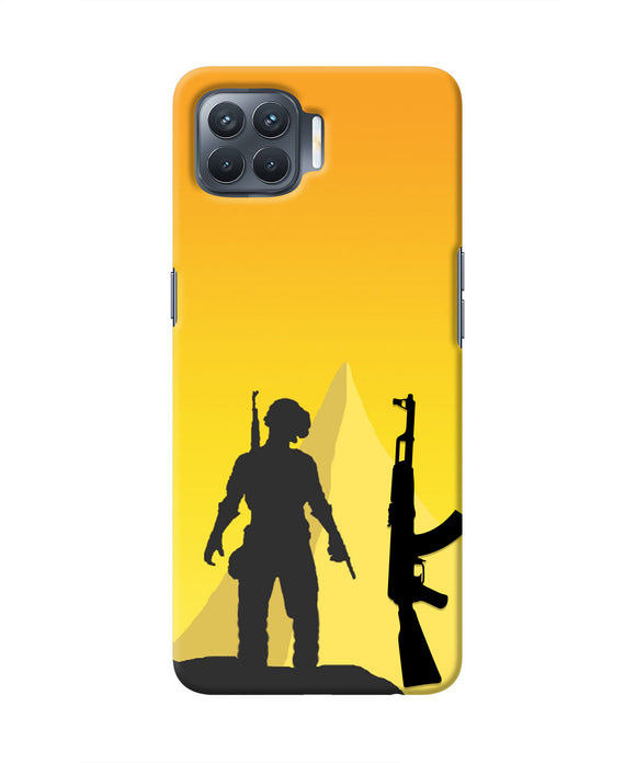 PUBG Silhouette Oppo F17 Pro Real 4D Back Cover
