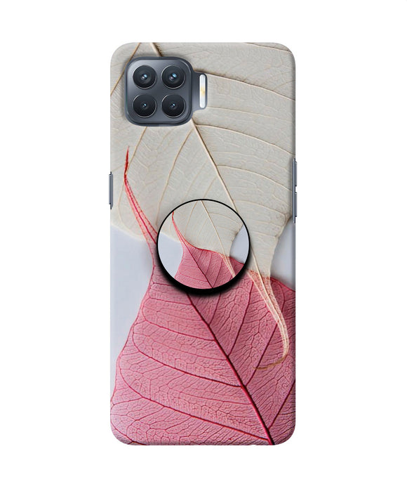 White Pink Leaf Oppo F17 Pro Pop Case