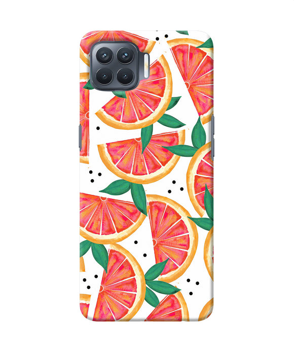 Abstract Orange Print Oppo F17 Pro Back Cover