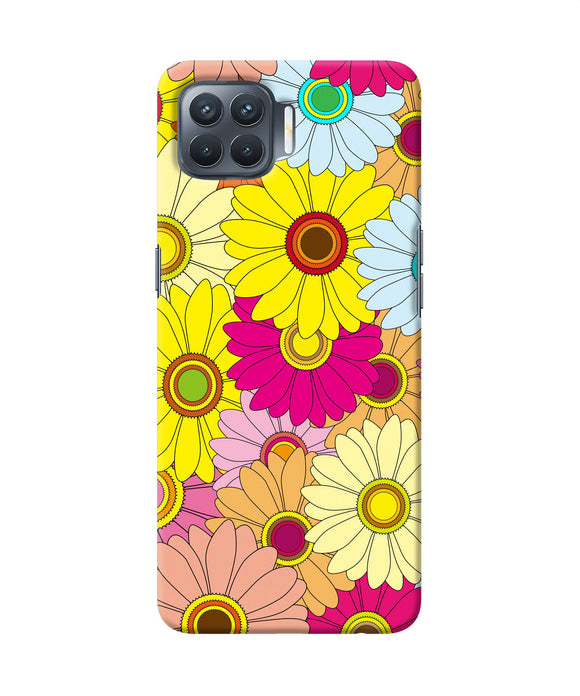 Abstract Colorful Flowers Oppo F17 Pro Back Cover