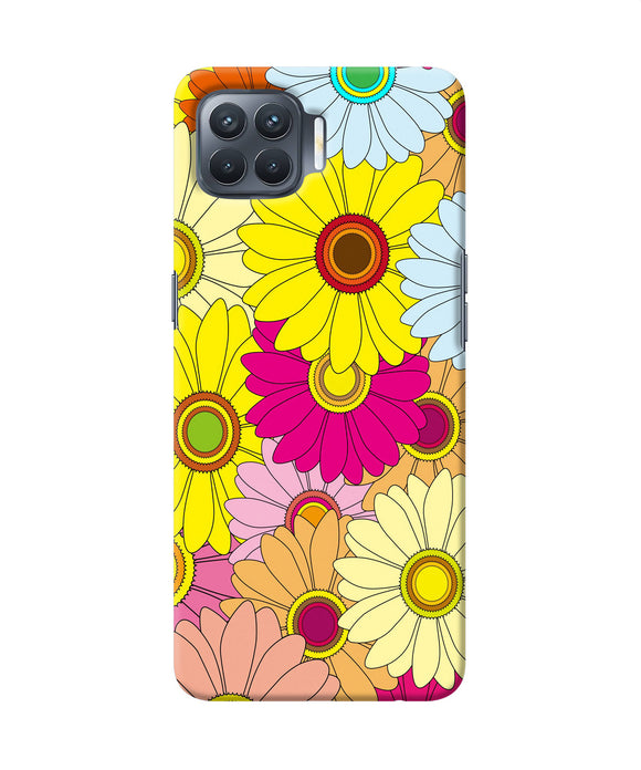 Abstract Colorful Flowers Oppo F17 Pro Back Cover
