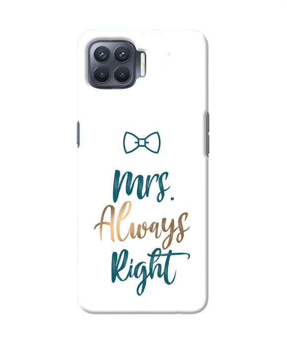 Mrs Always Right Oppo F17 Pro Back Cover