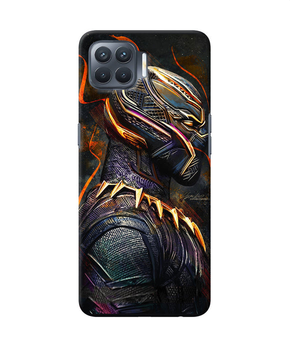 Black Panther Side Face Oppo F17 Pro Back Cover