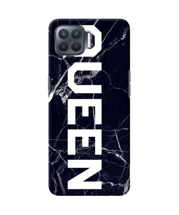 Queen Marble Text Oppo F17 Pro Back Cover