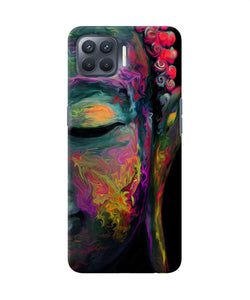 Buddha Face Painting Oppo F17 Pro Back Cover