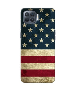 Vintage Us Flag Oppo F17 Pro Back Cover