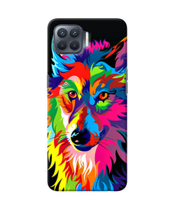 Colorful Wolf Sketch Oppo F17 Pro Back Cover