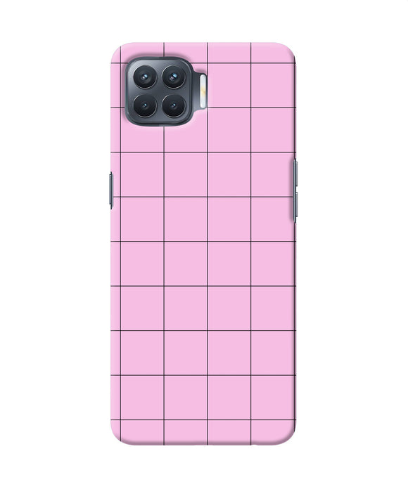 Pink Square Print Oppo F17 Pro Back Cover