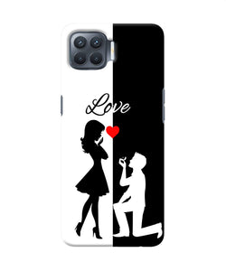 Love Propose Black And White Oppo F17 Pro Back Cover