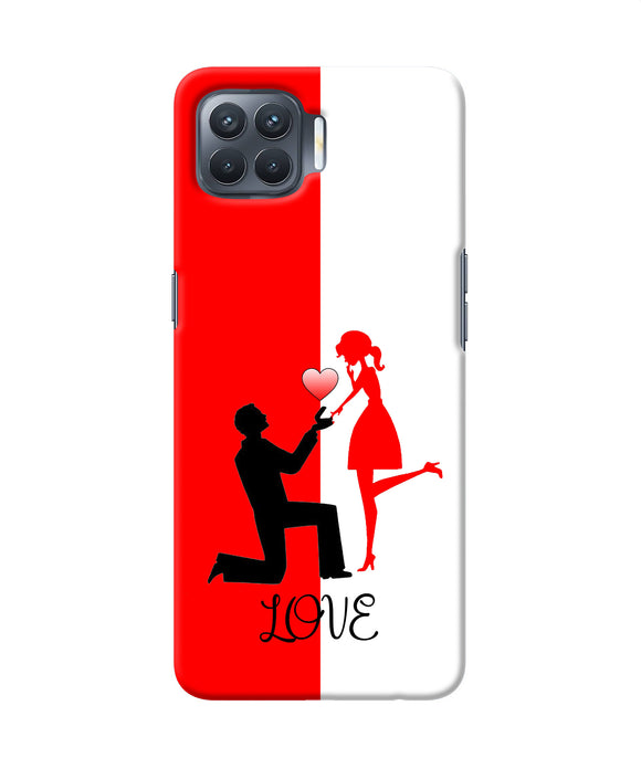Love Propose Red And White Oppo F17 Pro Back Cover