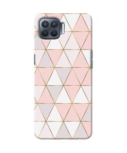 Abstract Pink Triangle Pattern Oppo F17 Pro Back Cover