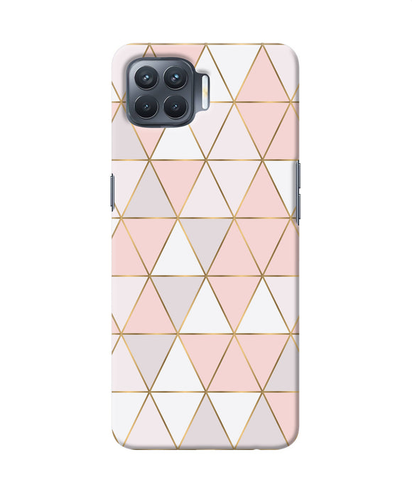 Abstract Pink Triangle Pattern Oppo F17 Pro Back Cover