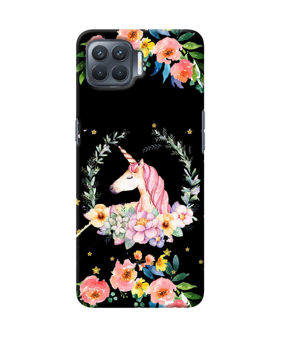 Unicorn Flower Oppo F17 Pro Back Cover