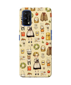 Canvas Girl Print Realme 7 Pro Back Cover