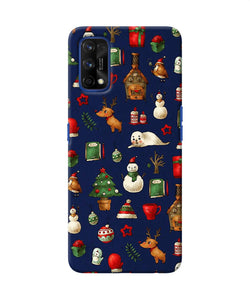 Canvas Christmas Print Realme 7 Pro Back Cover