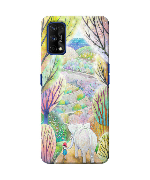 Natual Elephant Girl Realme 7 Pro Back Cover