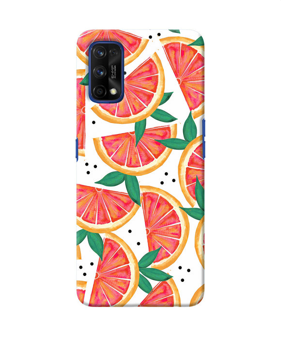 Abstract Orange Print Realme 7 Pro Back Cover