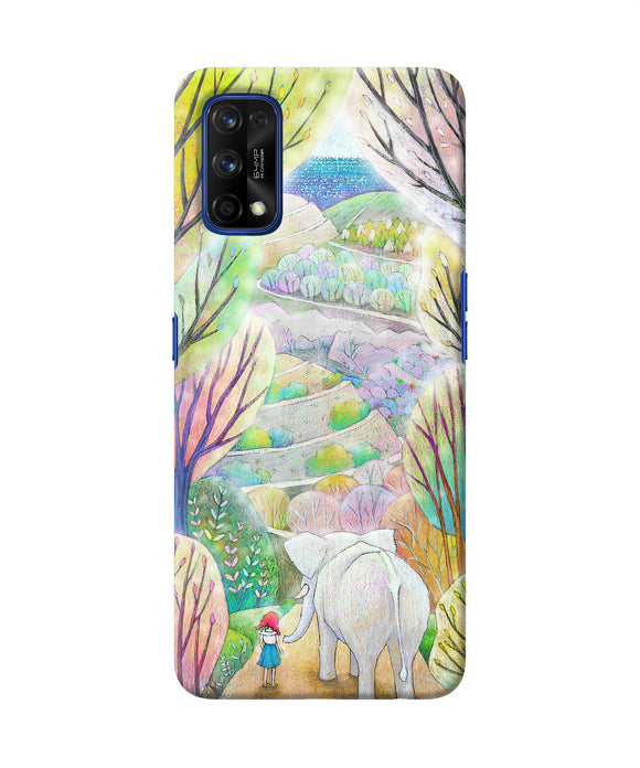 Natual Elephant Girl Realme 7 Pro Back Cover