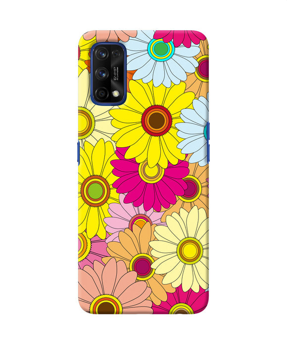 Abstract Colorful Flowers Realme 7 Pro Back Cover