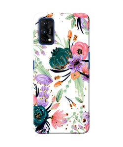 Abstract Flowers Print Realme 7 Pro Back Cover