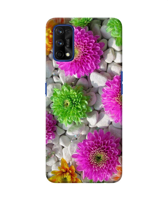 Natural Flower Stones Realme 7 Pro Back Cover