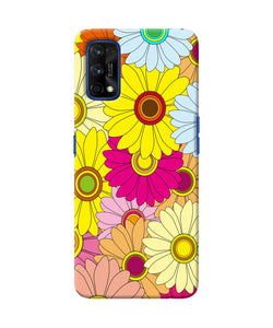 Abstract Colorful Flowers Realme 7 Pro Back Cover