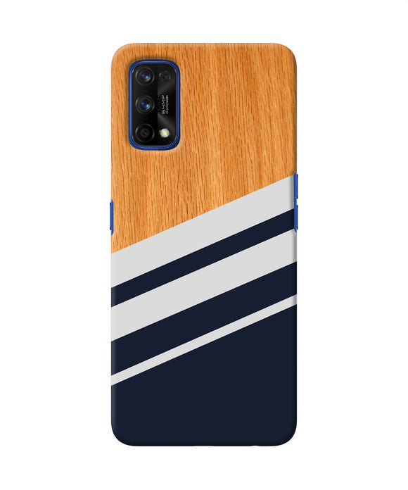 Black And White Wooden Realme 7 Pro Back Cover