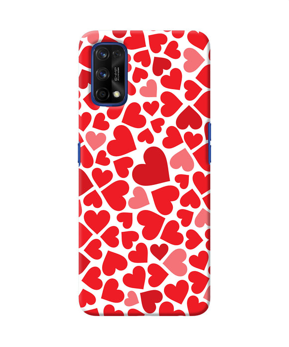 Red Heart Canvas Print Realme 7 Pro Back Cover